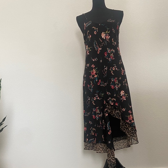 Sam Edelman Black Floral Strapless Dress - Picture 1 of 5